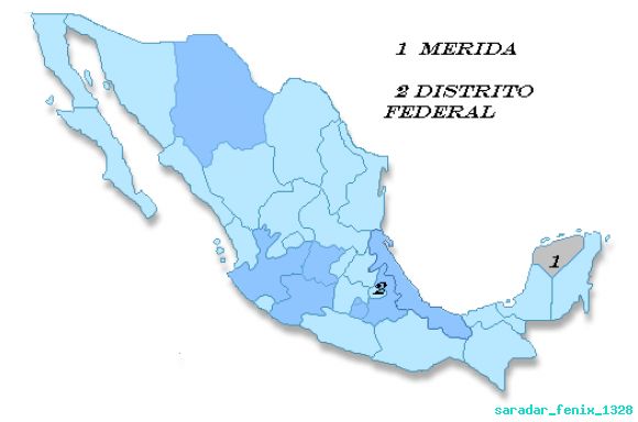 mapa de la republica mexicana