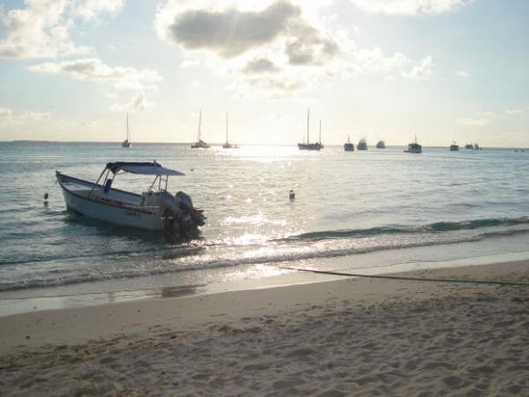 Los Roques al atardecer