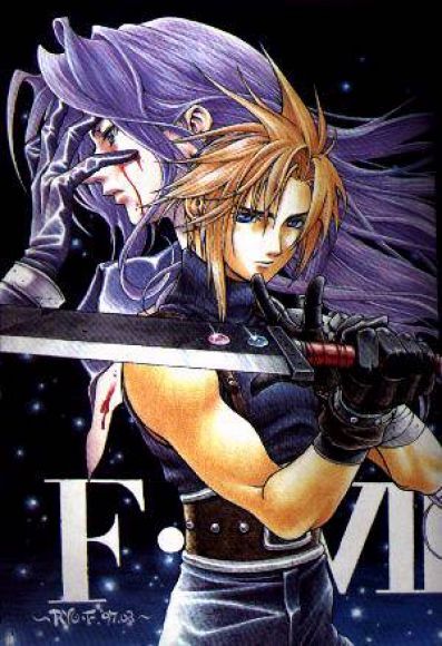 cloud y sephirot de final fantasy 7