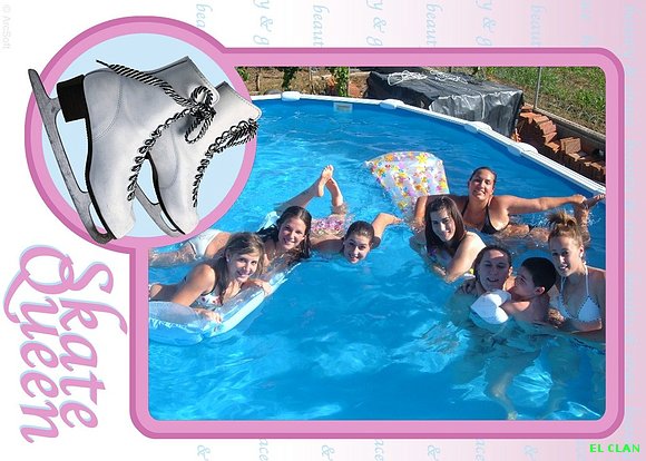 LAS NENAS DE LOS PATINES EN LA PISCI