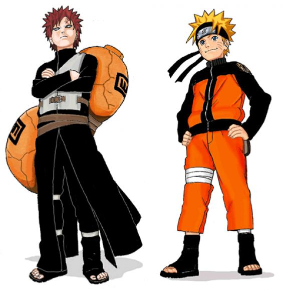 Naruto y Gaara en Shippuuden