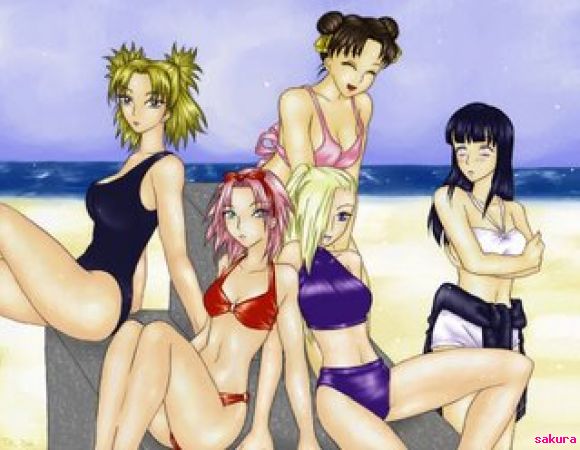 en la playa