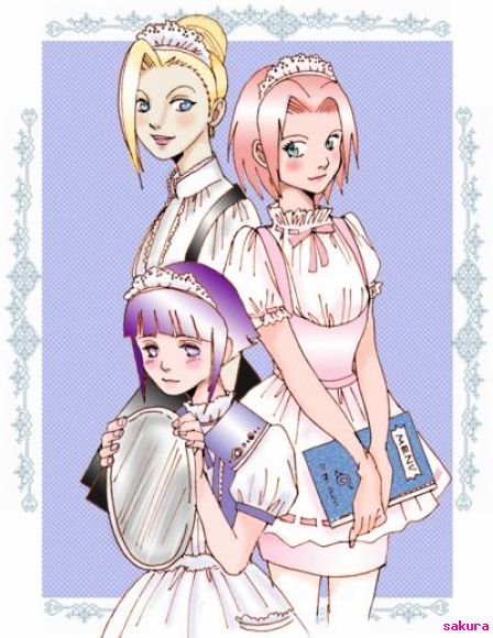 sakura,ino y hinata vestidas muy monas