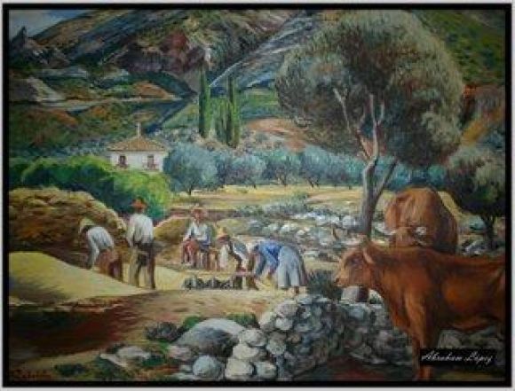 lienzo del pintor rafael zabaleta
