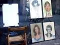 El artista y su folio en blanco.
