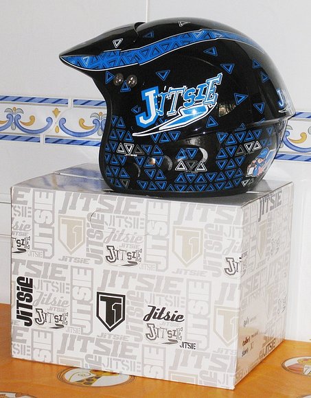 Casco Trial Jitsie Trick Blue  talla L