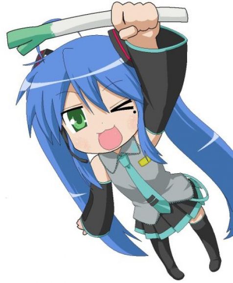 Konata Como Miku!!!!
