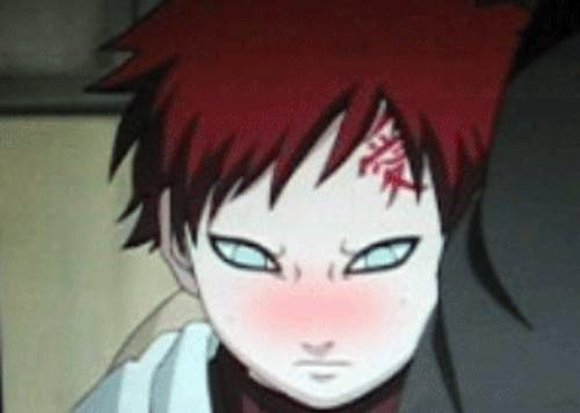 gaara sonrrojado