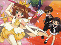Sakura, Shaoran, Tomoyo y Kero