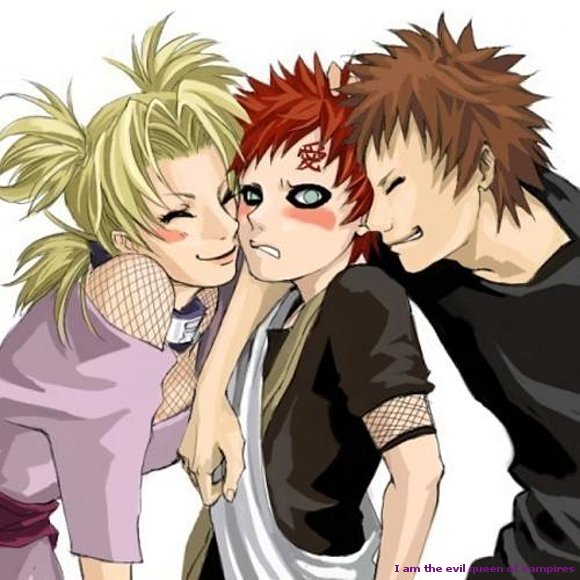 temari, gara y kaguro