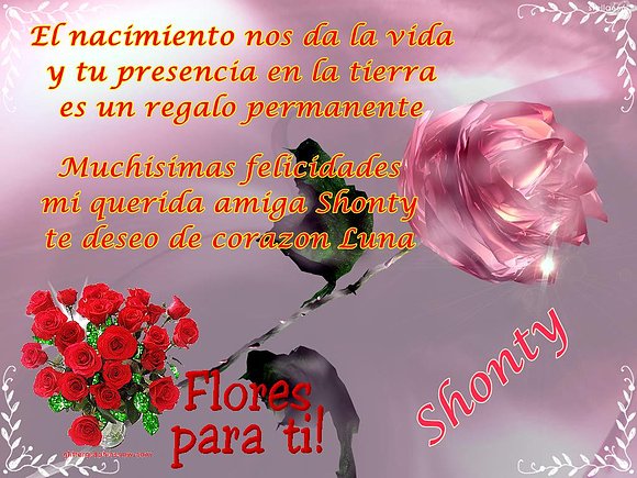 MUCHISIMAS FELICIDADES MI LINDA SHONTY
