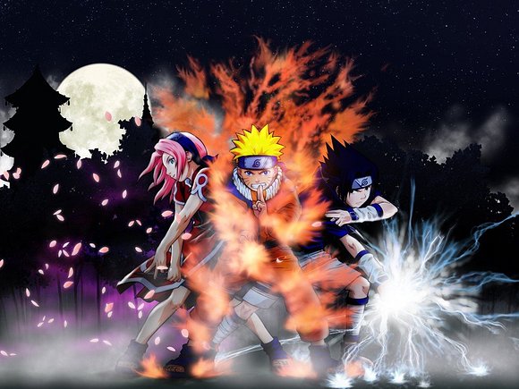 Naruto, Sasuke y Sakura