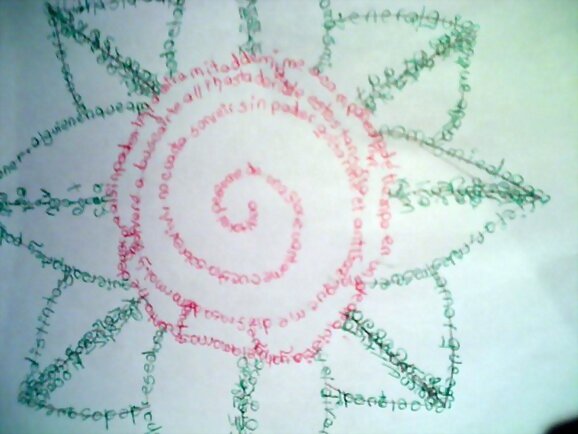 caligrama hecho por  mi