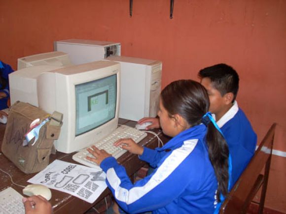 En el taller de computación