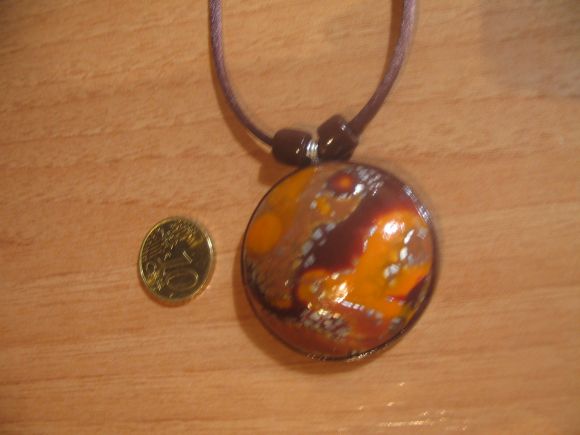 Mokume en colors marrons i taronja