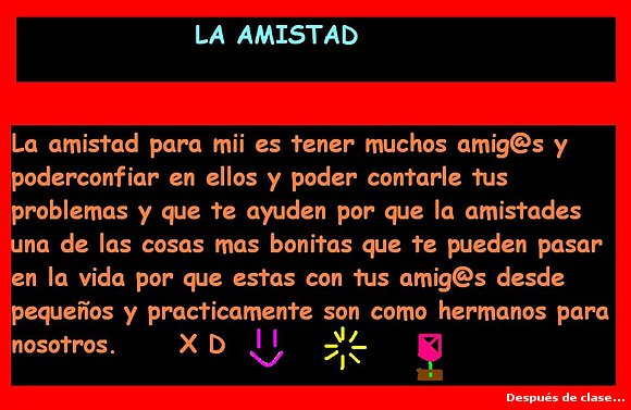 La amistad. Camila