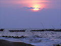 se va el sol, la calma y la pesca