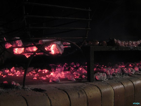 brasas de la barbacoa