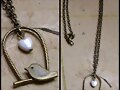 Colgante y pendientes &quot;bird in love&quot;