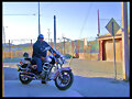 en mi moto Michelle..