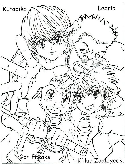 killua, kurapika,  leorio y gon