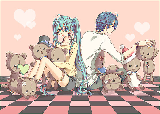 Miku y Kaito-Vocaloid
