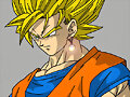 GOKU SSJ 2 DE CINTURA HACIA ARRIBA CON PENDIENTE D