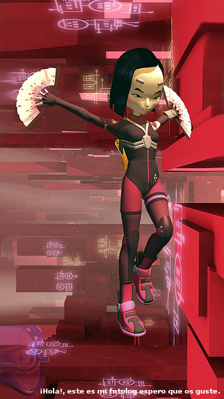 Yumi in the digital sea. [ 5 ]
