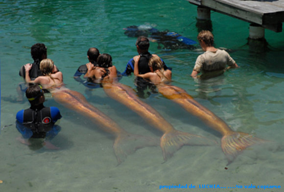 las sirenas en el rodaje!!