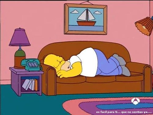 Con sueño....