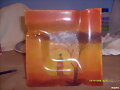 decoupage en vidrio-cenicero
