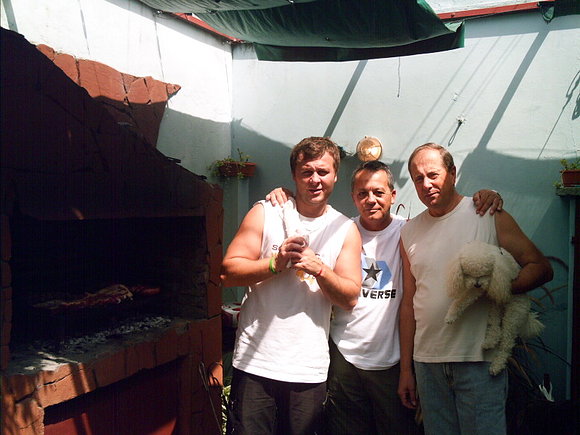 un domingo de asado en casa....