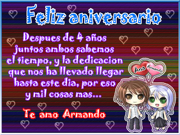 Feliz aniversario Amor