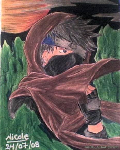 mi dibujo de kakashi