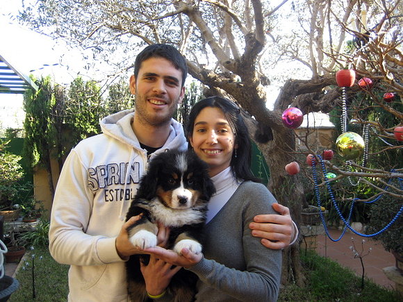 el dia de navidad con nuestro regalo...LASHA!!!