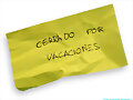 Cerrado por vacaciones.