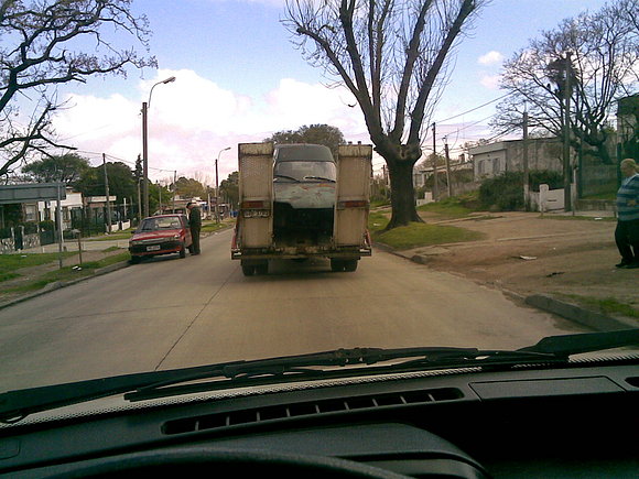 Yendo al mecanico para colocar el nuevo motor...
