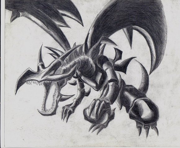 el dragon negro de ojos rojos
