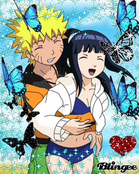 NaruHina en la playa