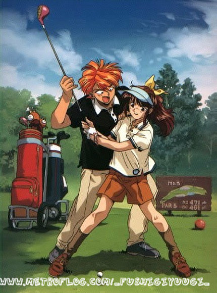 Yoo y mi qerido Tasuki  jugandO al golf^^