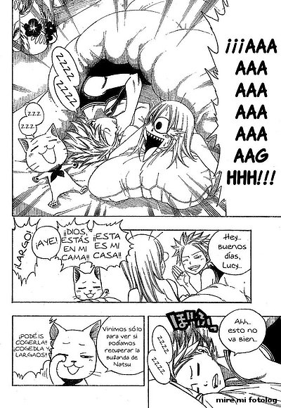 kakjakjakja natsu en la cama de lucy