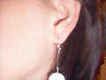 Pendientes de Bola blanca