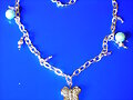 Collar plata con mariposa+perla+cristal de bohemia
