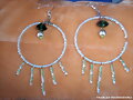 Pendientes de aro verdes