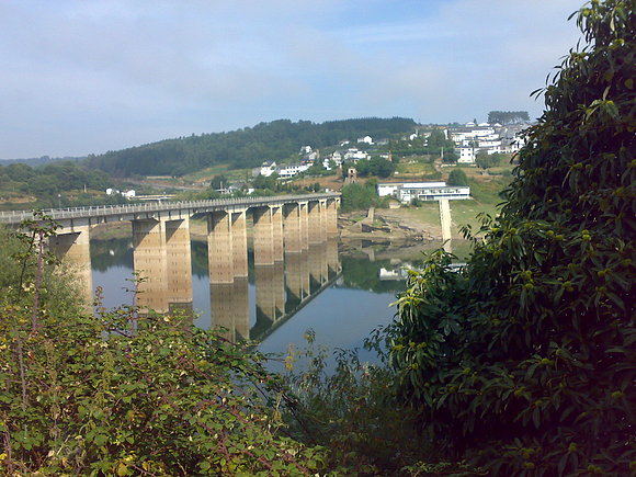 puente sobre el Rio miño,Portomarin