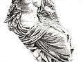 Dibujo a Plumilla de REA SILVIA (Vestal de Roma)