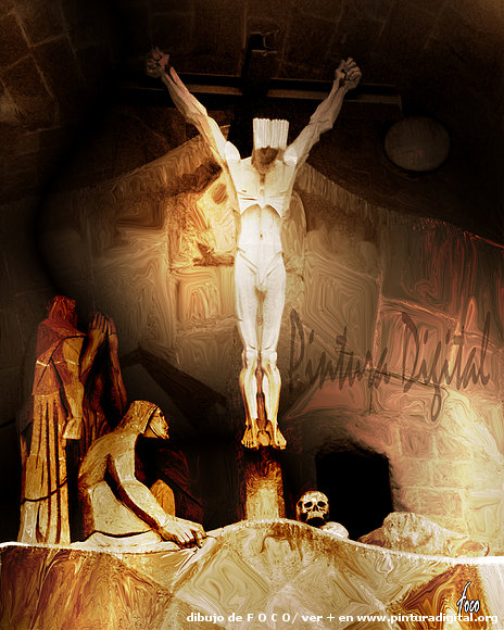 Cristo en fachada  LA SAGRADA FAMILIA DE BARCELONA