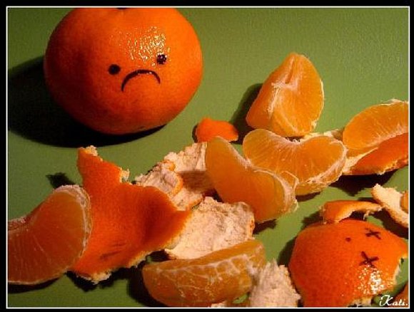 pobre mandarina!!!
