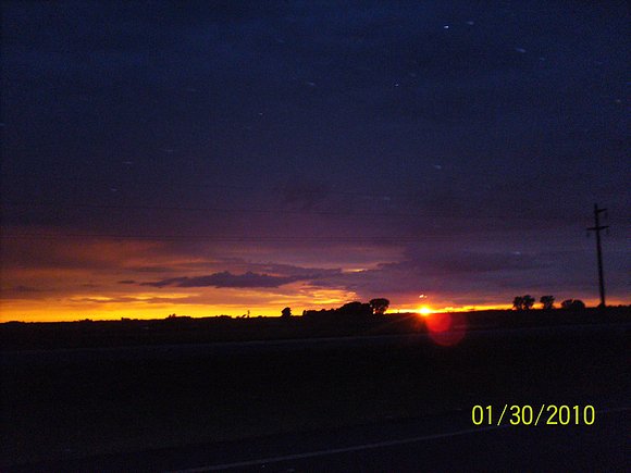 amanecer en la ruta