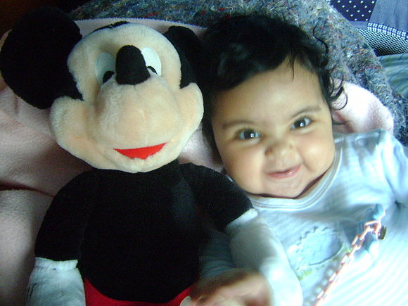 Con Mickey su gran amigo....